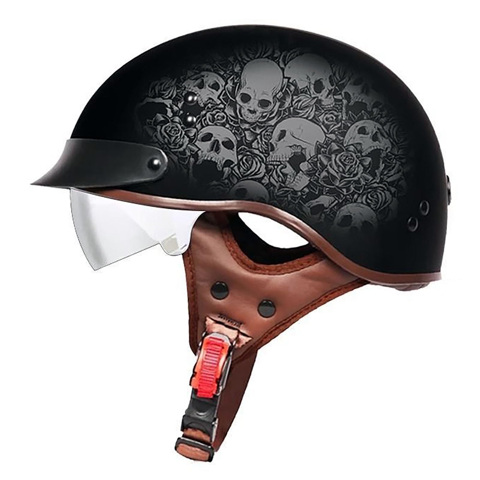 Casque Moto Scooter Vintage XXL Idéal pour Balades en Cruiser