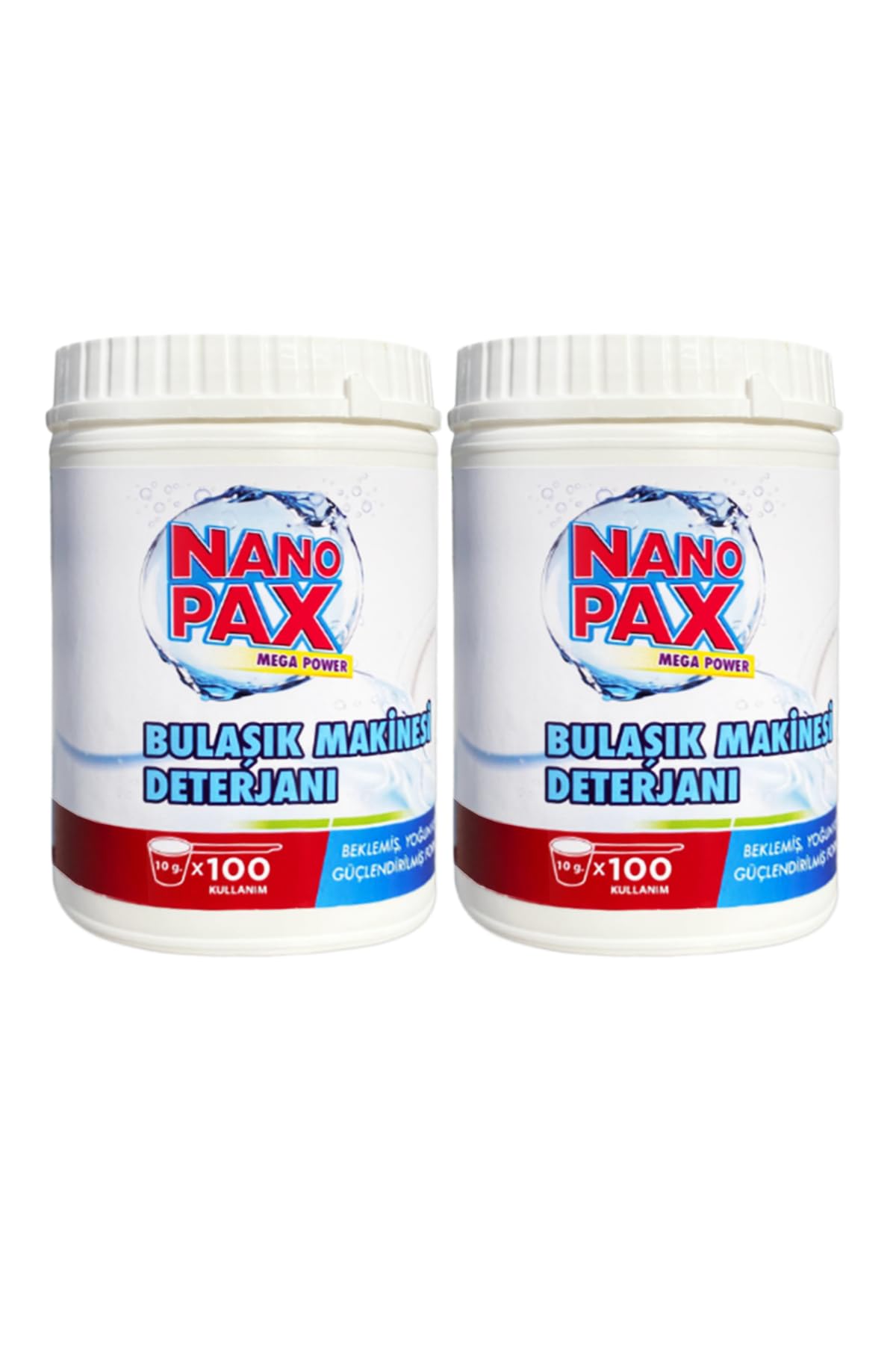 Nanopax Parlatıcılı Ultra Konsantre Toz Bulaşık Makinesi Deterjanı 2 x 1 kg (200 Yıkama) - Mikroplastik İçermez, Kireç Sökücü ve Yağ Çözücü Etkili