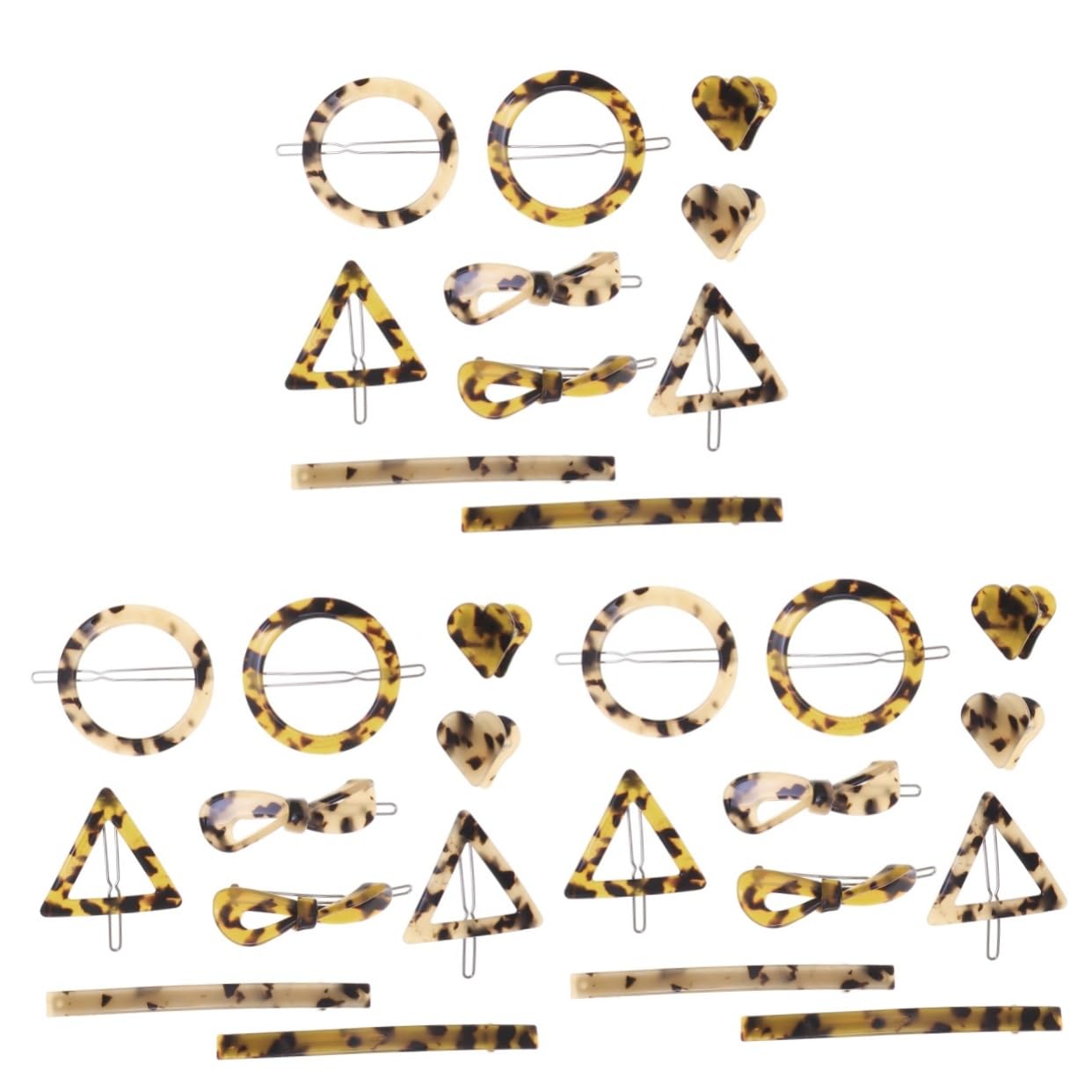 30 Piezas pinzas para el cabello de las niñas hair clips horquillas moño pinzas para el cabello con pasador de acrílico pasadores con estampado de leopardo pasadores de leopardo