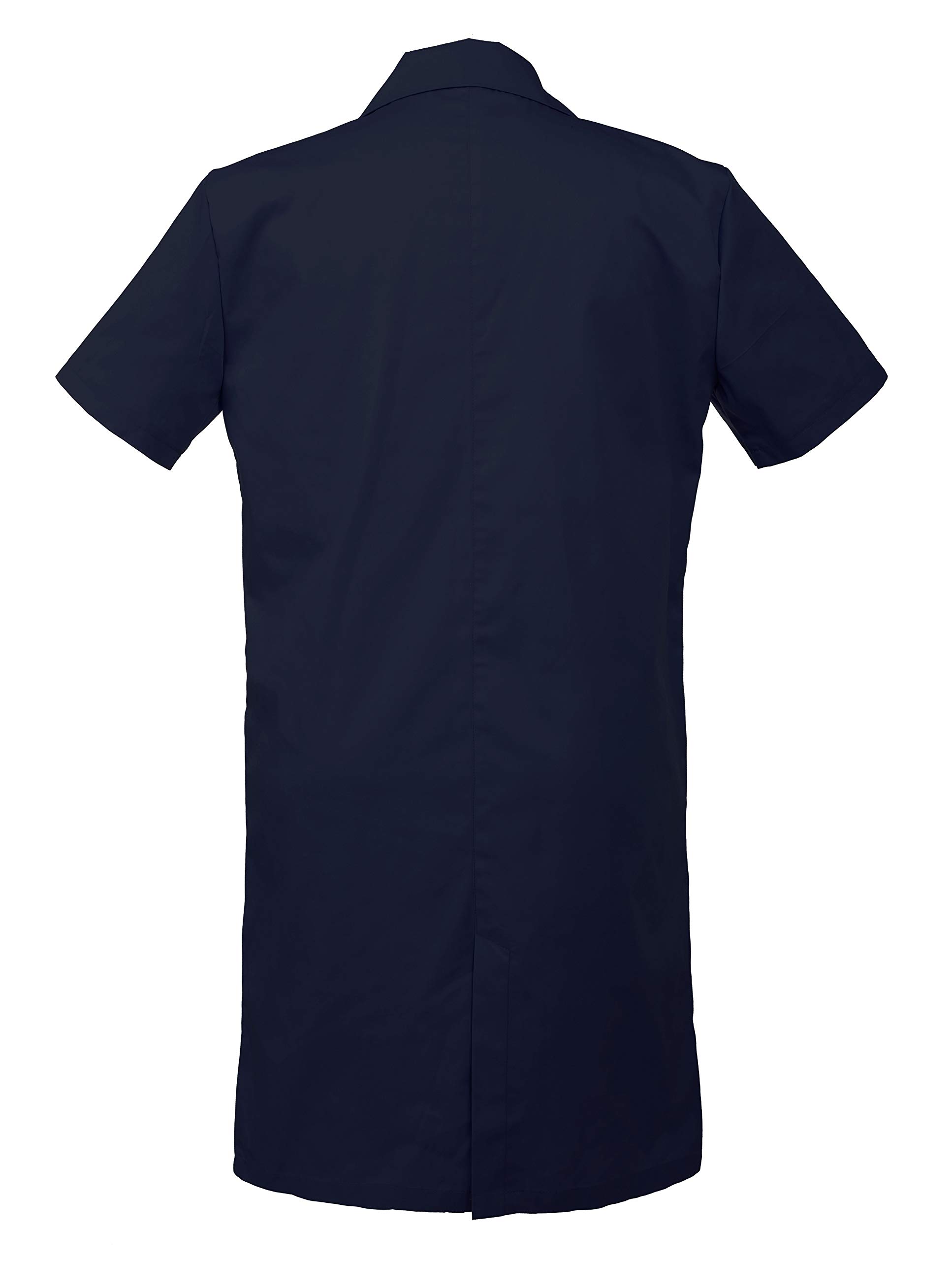 TAILOR'S Men's Short Sleeves Lab Coat Dark Blue