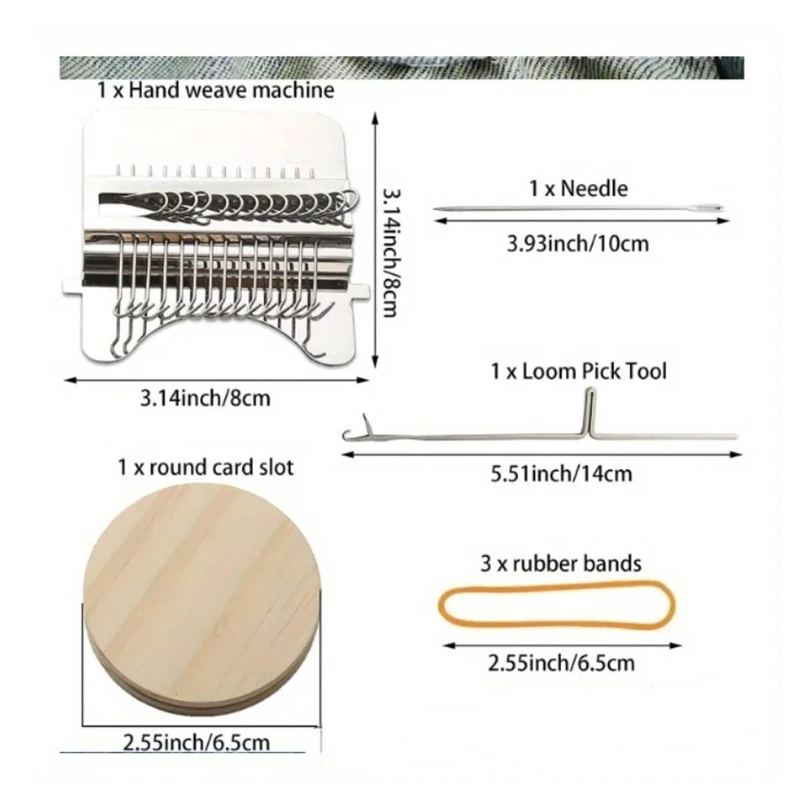 Wooden Darning Loom Weaving Tool, ręczna maszyna do naprawy dżinsów, do samodzielnego wykonania