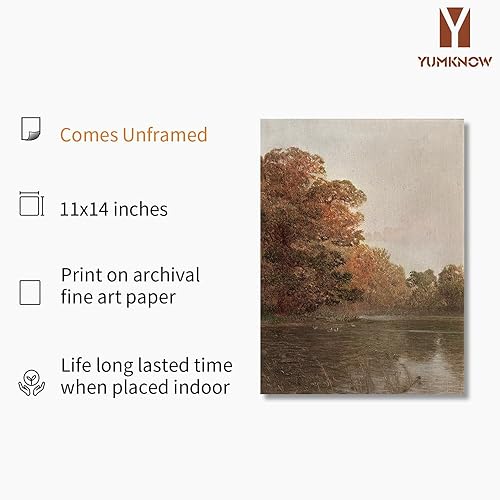 Miniatura 2 de Rustic Farmhouse Wall Art Decor - 11x14" - Boho Art Deco Landscape Pictures for Bathroom - French Country Kitchen Print Poster - Neutral Aesthetic