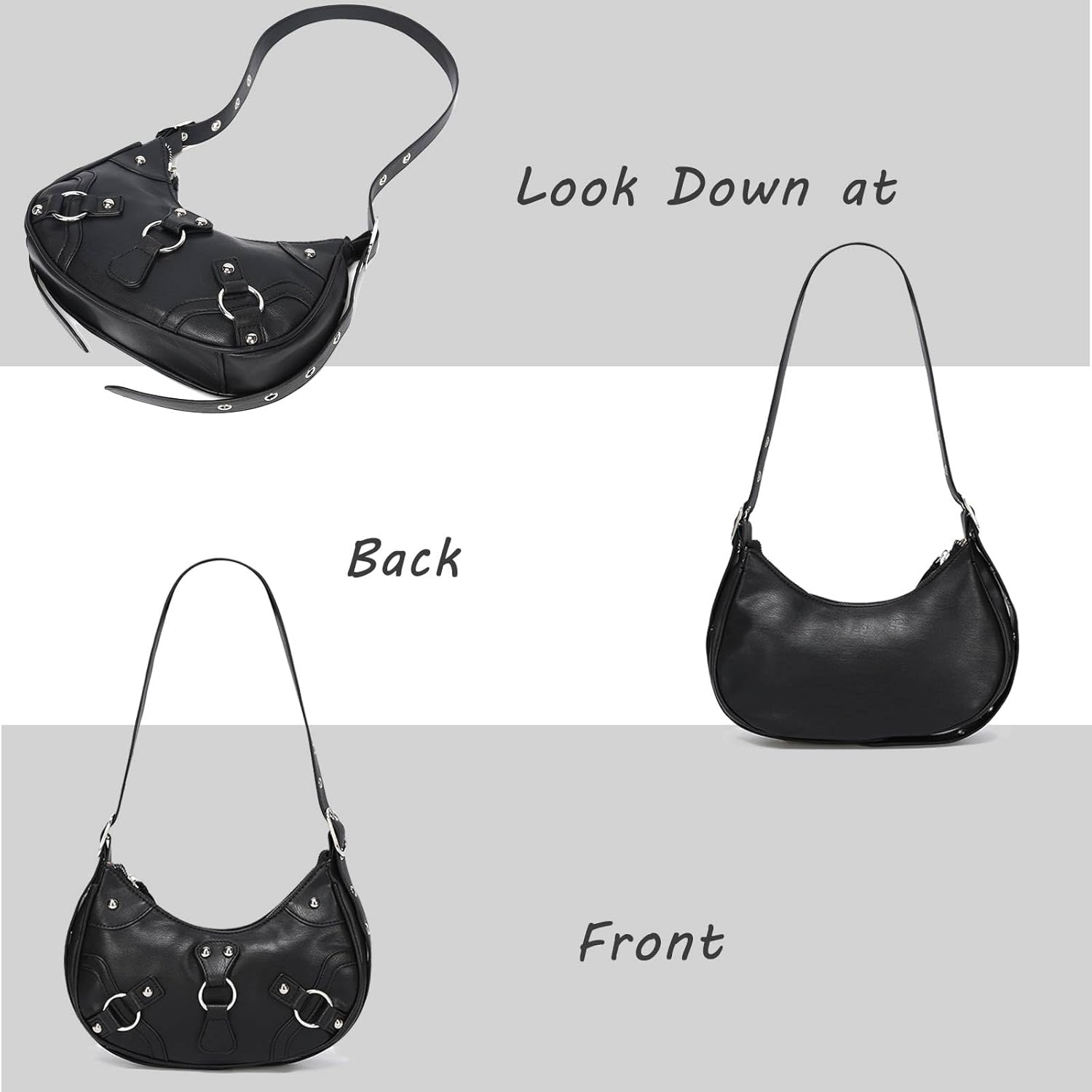 CATMICOO Shoulder Bag Y2K Purse: Cute 90s Punk Underarm Purse - Image 6
