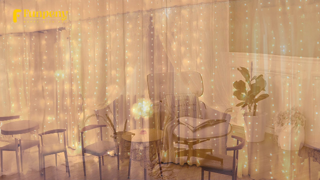 Bonbela Curtain String Lights USB Remote Control LED Fairy