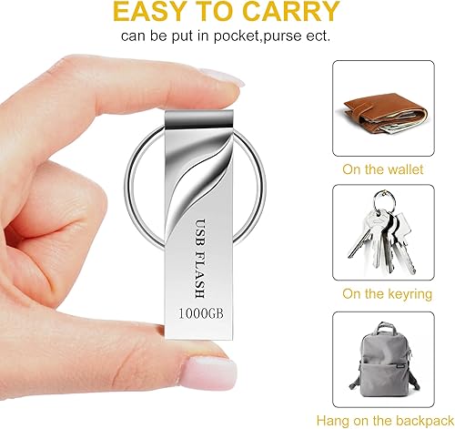 Miniatura 6 de wedcook Unidad flash USB de 1 TB impermeable a prueba de golpes USB 30 unidad de pulgar de 1000 GB unidad USB de alta velocidad unidad de lápiz de