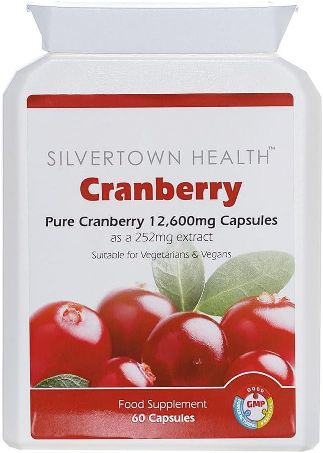 Cranberry Capsules - 12600mg - High Strength, Premium Cranberry Fruit Extract Equivalent to 12,600mg of Whole Cranberry Fruit Per Capsule - 60 Capsules