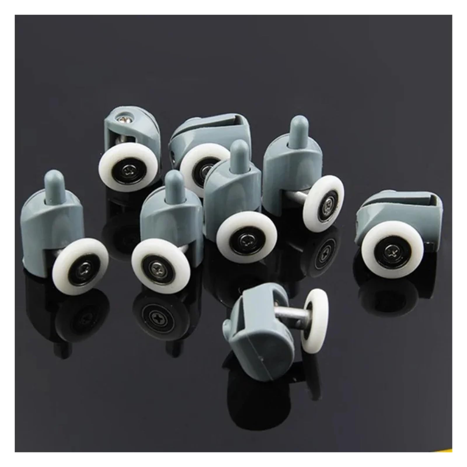 Glass Sliding Door Rollers 8 poleas for cabinas de ducha, con diámetro 19, 23, 25 y 27 mm(19mm)