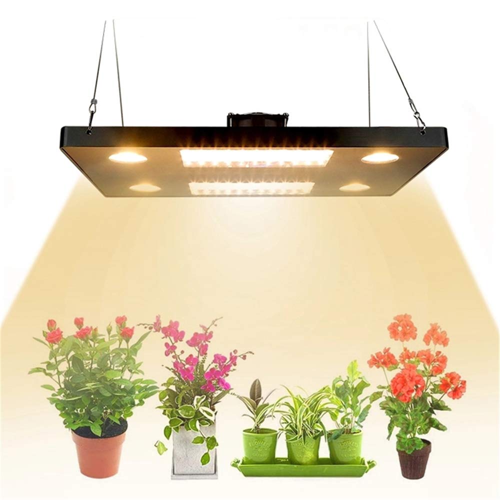 Lámpara de Planta LED COB de 600 W, lámparas de cultivo silenciosas de panel ultradelgado de espectro completo para plantas de invernadero de interior, flor vegetal