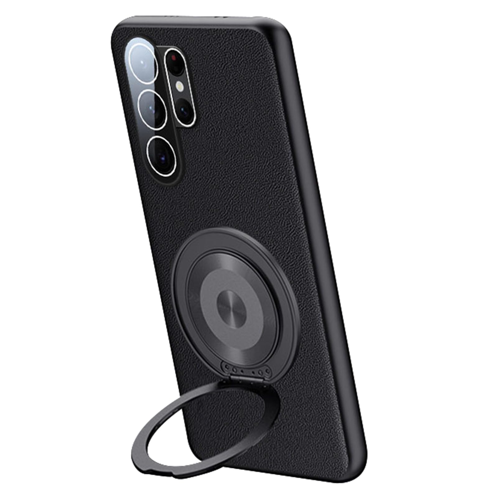 Housse Samsung S26 anti-rayure avec protection caméra et support noir