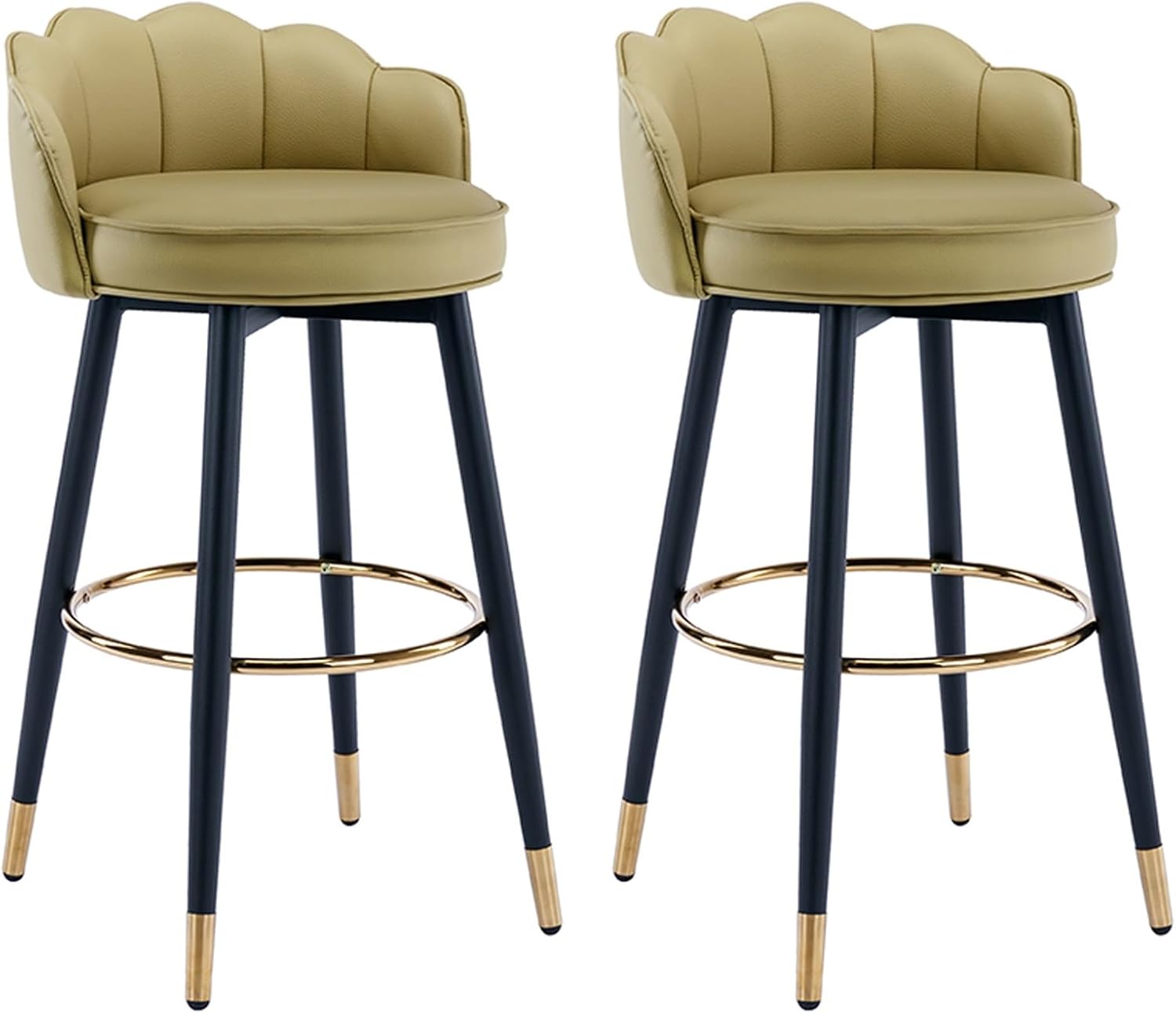 バーカウンター・チェア 360°回転バースツール 2個セット モダンなPUレザーカウンターハイトバースツール 背もたれ付き アームレ バーカウンター・チェア 360°回転バースツール 2個セット モダンなPUレザーカウンターハイトバースツール 背もたれ付き アームレ カウンターチェア  バースツール バーチェア バースツール 高さ調節可能 360°回転式バーチェア カウンター高さ フットレスト付き布 回転式 ...