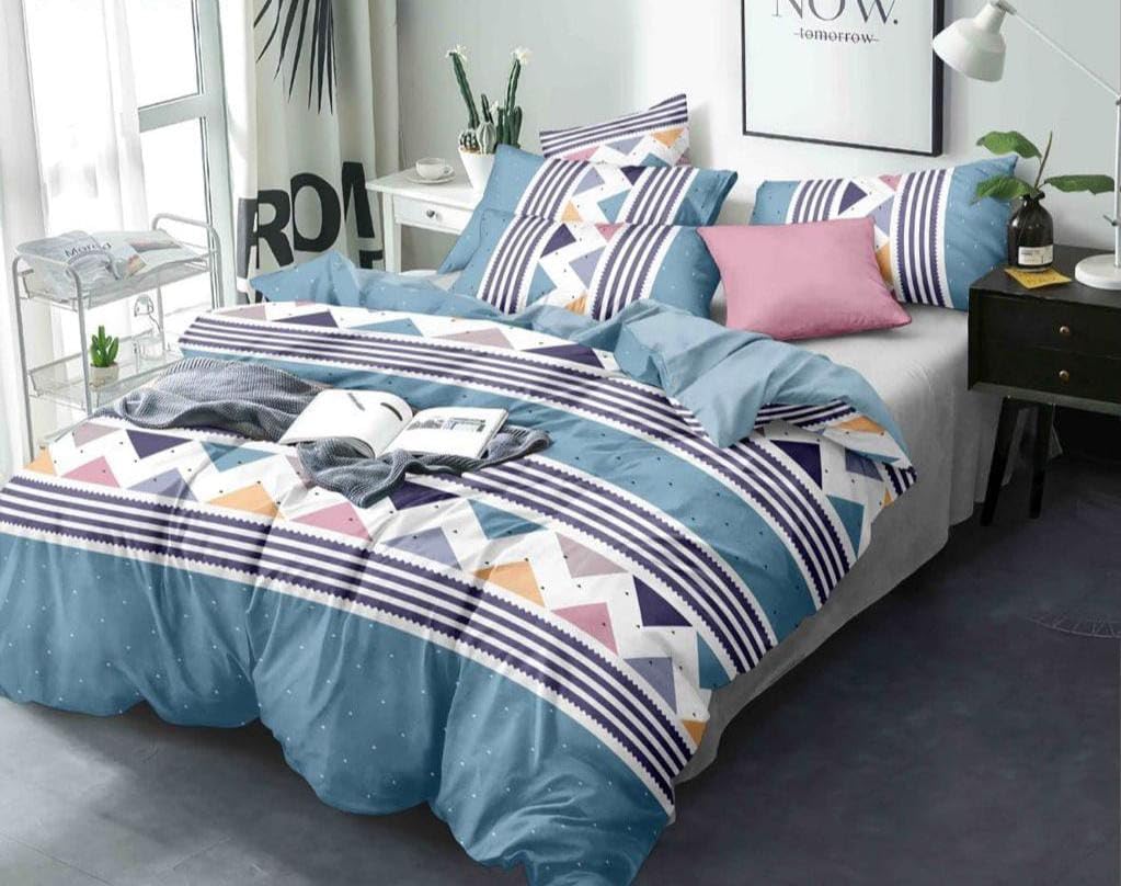 PRISCILLA 150 GSM Glace Cotton 250 TC Printed Single Bed Reversible AC Comforter | Blanket | Quilt | Duvet - All Seasons Lightweight for All Weather/Season - 60x90 Inches, Design4-image-32