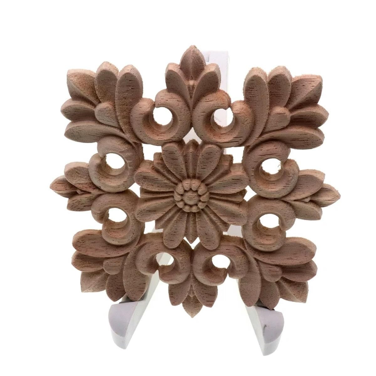 Coin en bois sculpté onlay haut de gamme pour moulures et ornements architecturaux