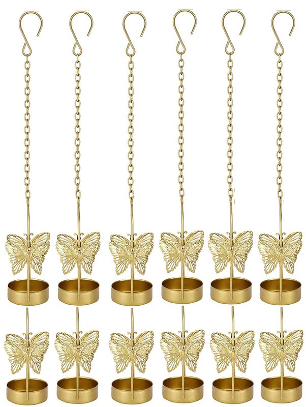 GiftZilla|Candle Holders Hanging, Metal Butterfly Tealight Candle Holder,Tealight Holder for Diwali Decoration Christmas and Party Decorations (12 pcs Set)|B144 (B0BBT945V2) Amazon Price History, Amazon Price Tracker