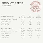 Made In Cookware - 10 Piece Stainless Steel Pot and Pan Set - 5 Ply Clad - Includes Stainless Steel Nonstick Frying Saute Pans, Saucepans and Stock Pot W/Lid - Professional Cookware - Made in Italy