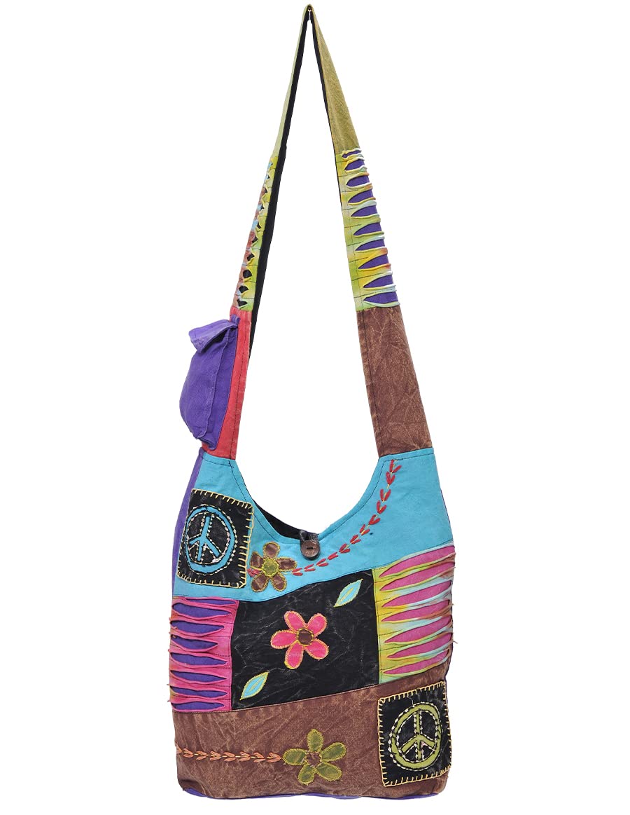 THE COLLECTION ROYAL Hobo Crossbody Bags for Women, Boho Purse, Boho Bag | Hippie Bag, Indie Tote Bag, Cloth Purse for Women