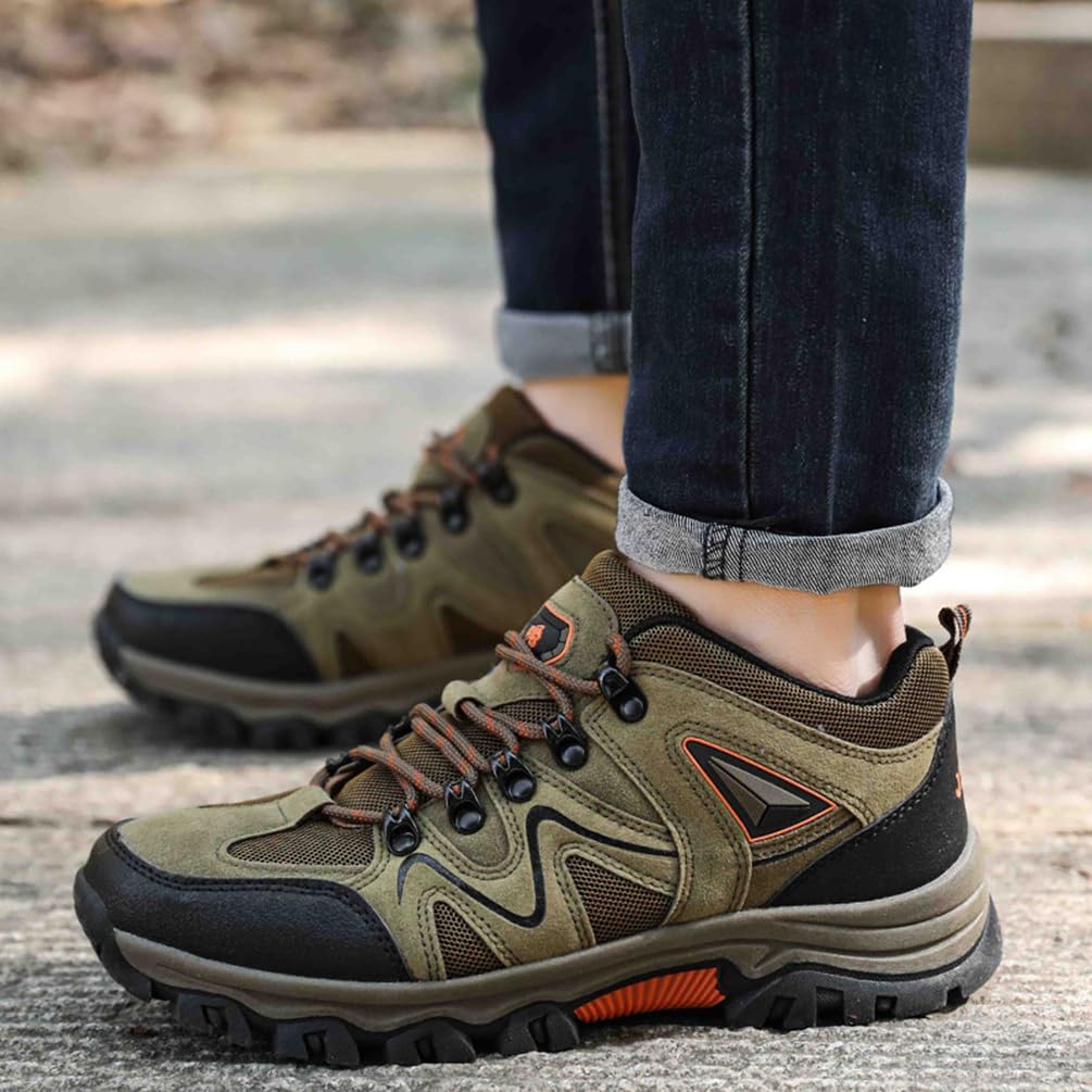 Chaussures de Randonnée Escalade pour Homme Femme Chaussures de Randonnée en Plein Air Imperméable Antidérapant Bottes de Trekking Promenades Voyages Sneakers (Wan-D21, 45EU)
