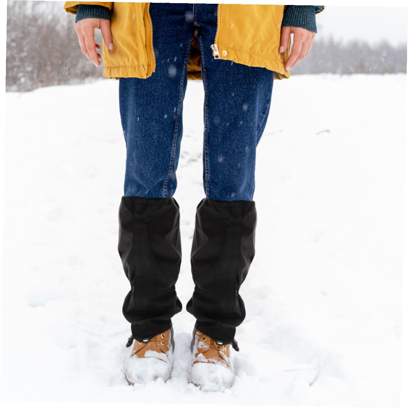 Toddmomy Lot De 6 Guêtres De Protection Pour L'Alpinisme La Randonnée L'Hiver Pour Homme Guêtres De Neige Guêtres De Randonnée Guêtres De Ski Guêtres En Tissu Oxford Noir