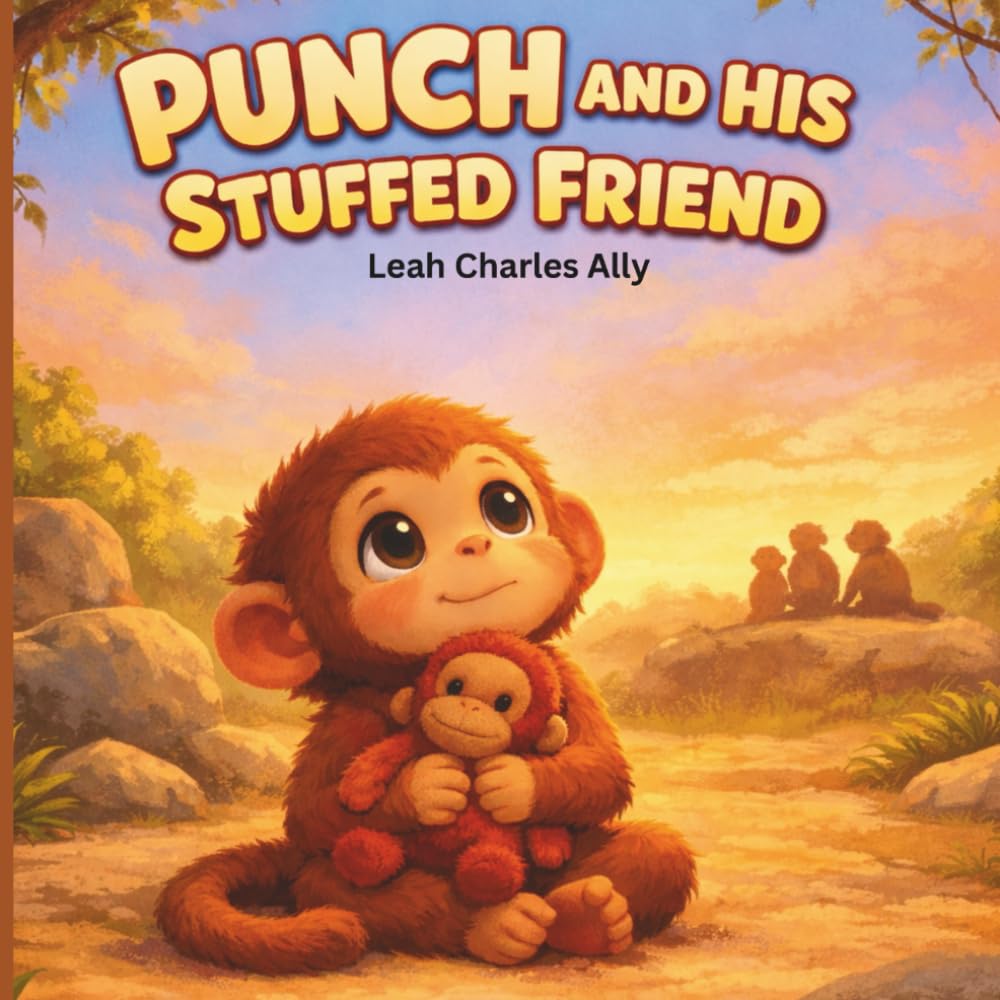 Punch and his stuffed friend: A small monkey, a stuffed friend, and a big lesson about courage.