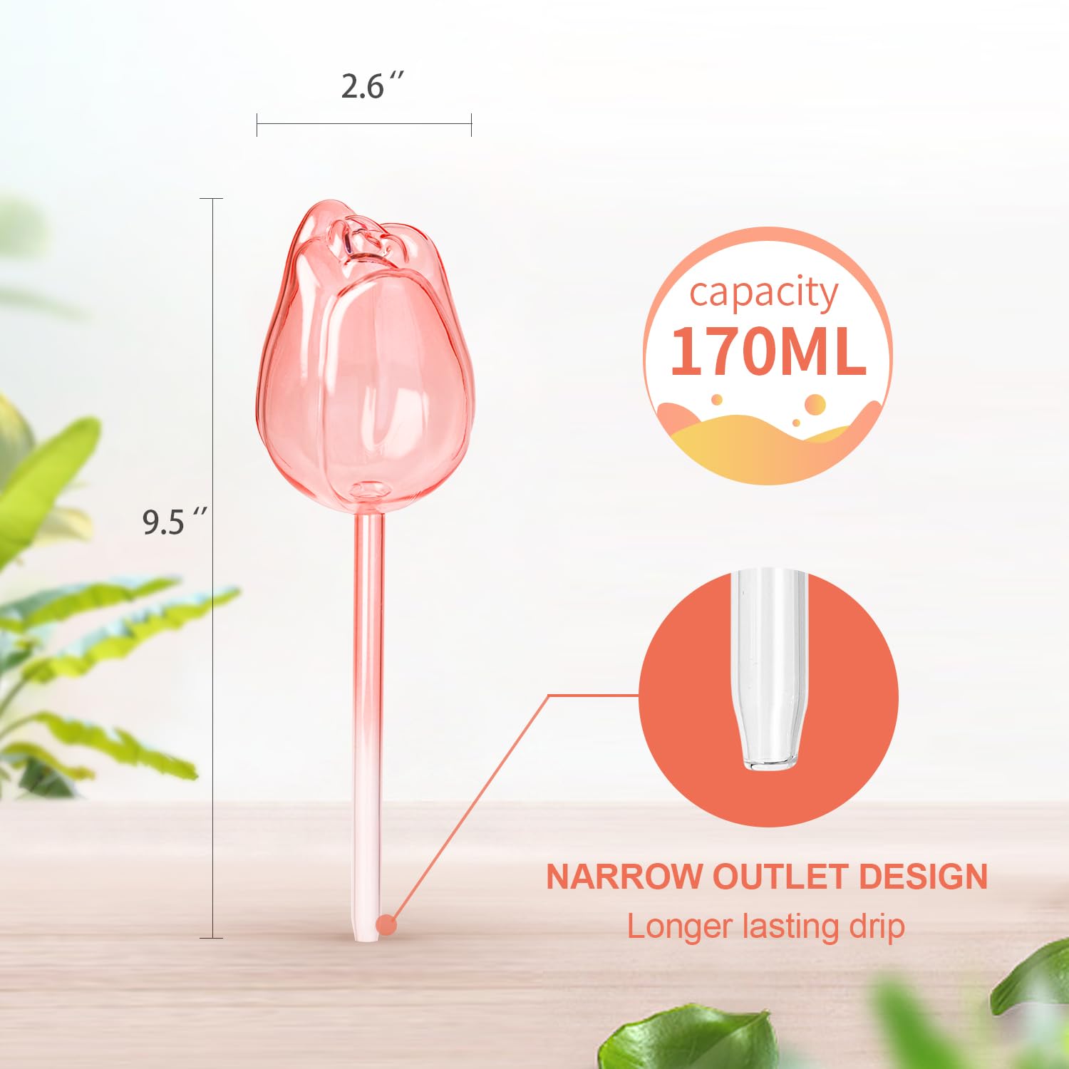 SL-JIJI Premium Glass Plant Watering Bulbs, Automatic Self-Watering Globes for Indoor & Outdoor - Image 4