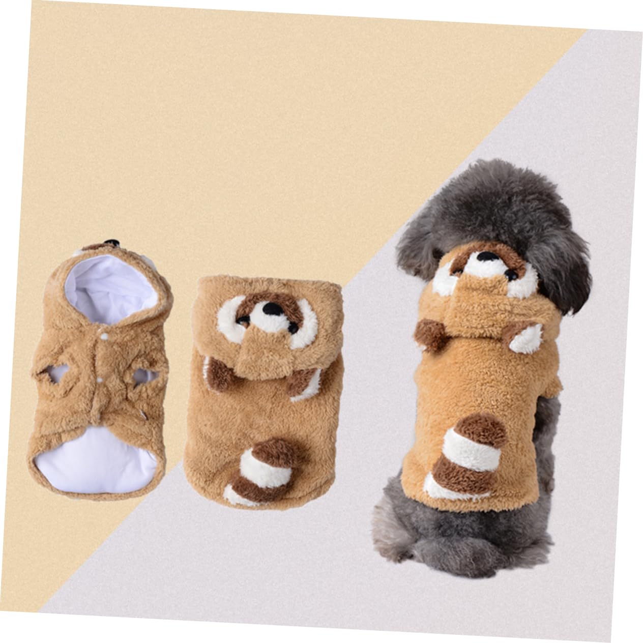 HEMOTON Cappotto in Cotone per Cani Abbigliamento per Animali Domestici Felpe Cappuccio per Uso Quotidiano e Attività all Aperto