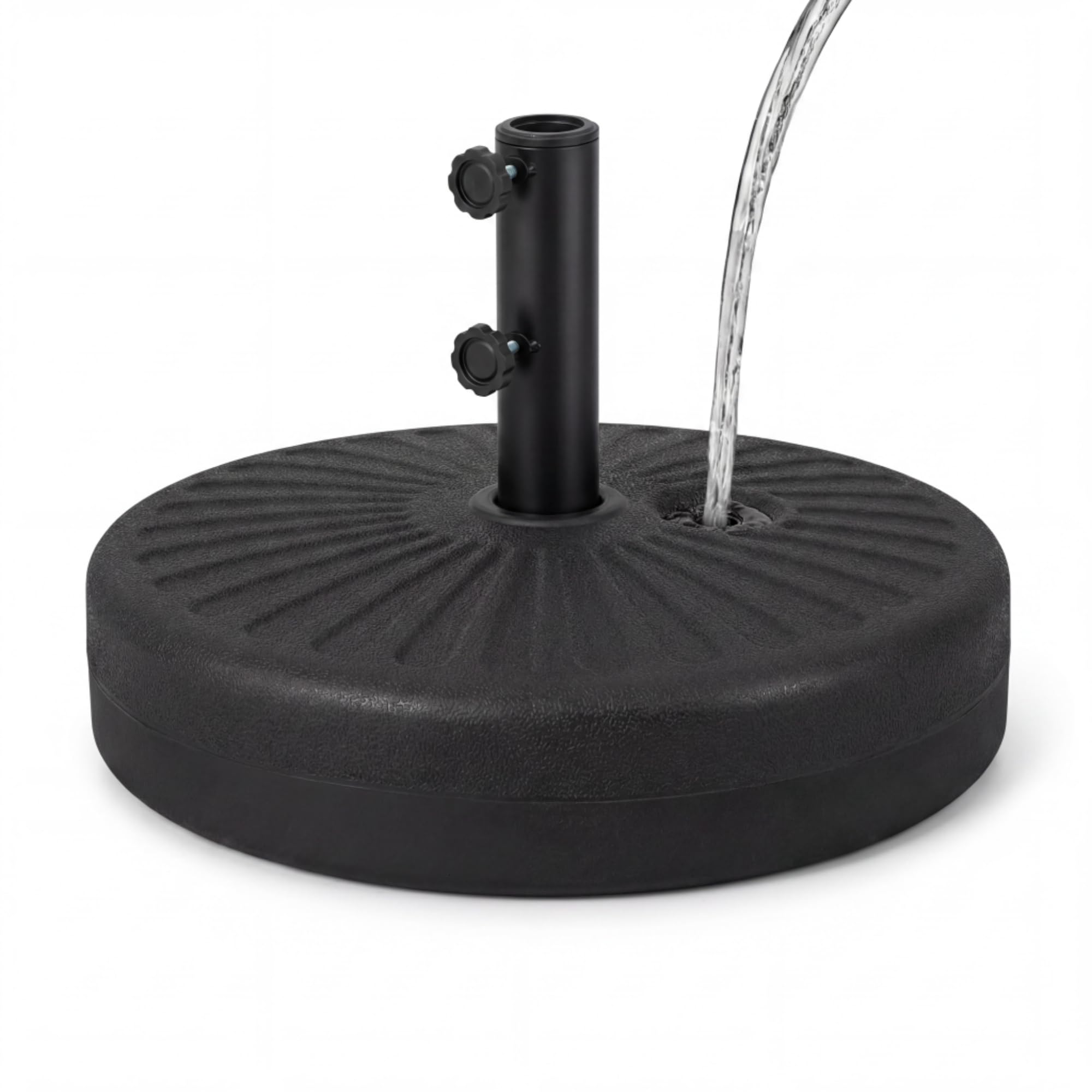 Pied de parasol remplissable 30 kg GOPLUS en HDPE pour mâts de 38 à 48 mm