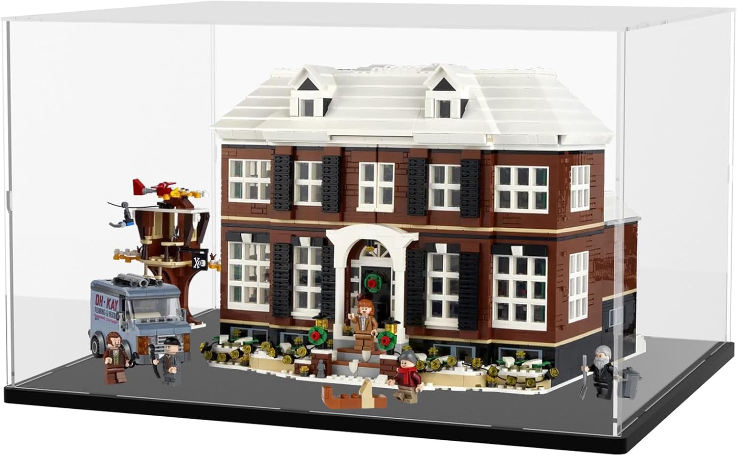 DuvinDD Acrylic Display Case for Lego Home Alone 21330, Lego City 10297 Showcase, Assemble Clear Large Display Box Dustproof Collectibles Storage Acrylic Boxes for Display (19.7x15.7x11.8 inch)
