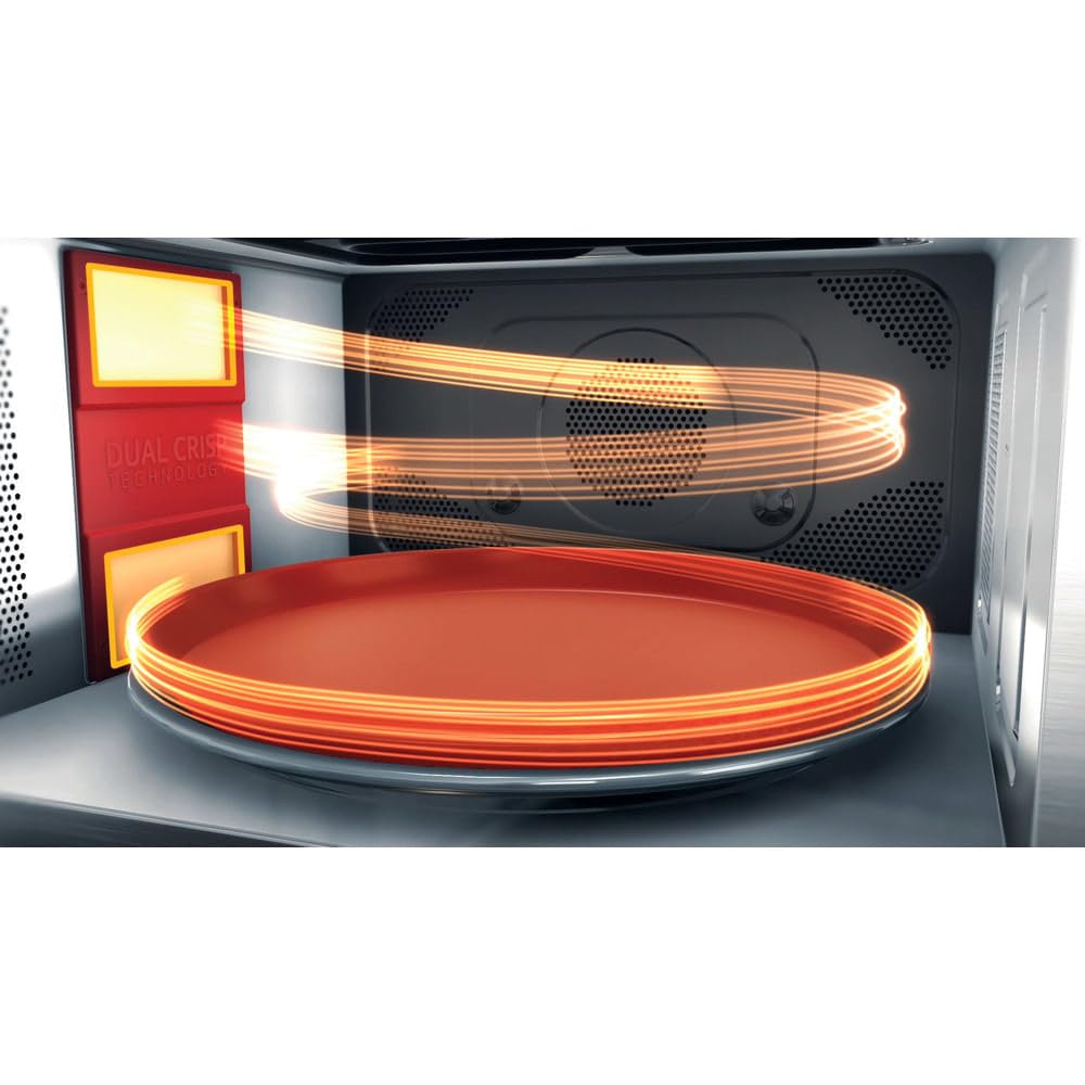 WHIRLPOOL MWSC 9133 SX - Forno Microonde Combinato, 33L, 1000W, 7 Livelli Potenza, Grill, Vapore, Crisp, Ventilato - Tecnologia Cottura Ottimale Automatica, Elettrodomestici Cucina - 49L x 37,3H x 54P