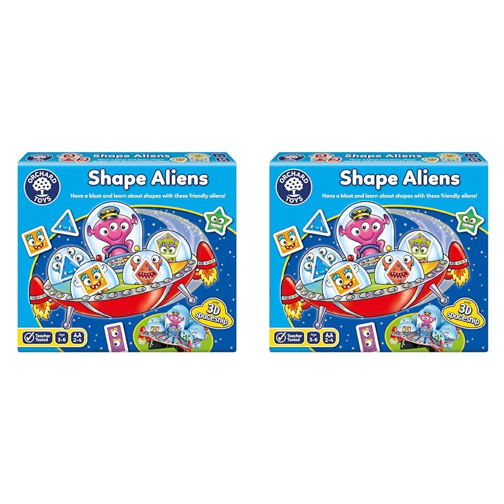 Orchard Toys Shape Aliens Game, Space themed Board Game, Family Fun ...