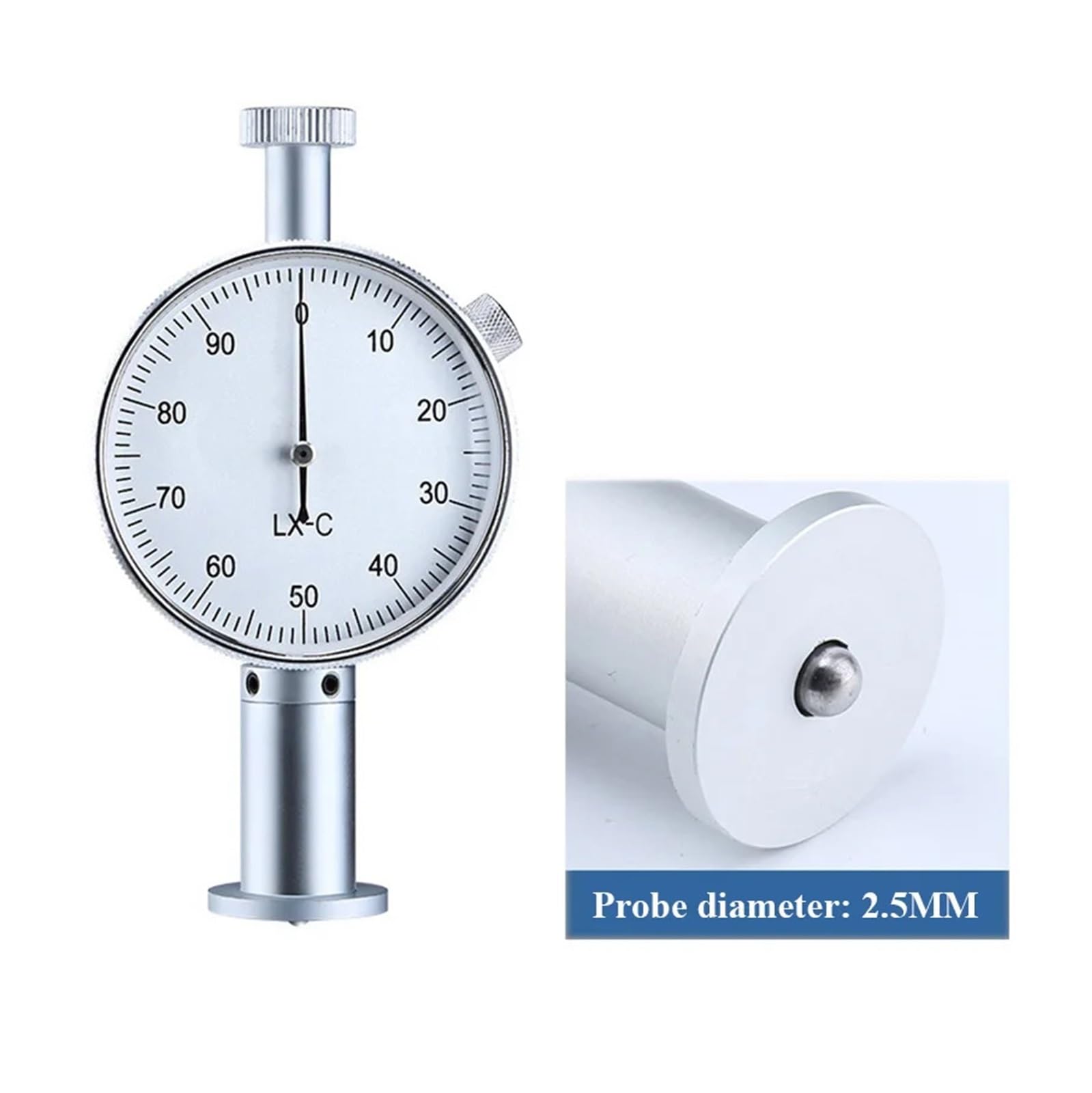 Duromètre 0-100HC LCD Shore, Testeur De Dureté À Cadran, Pénétromètre A/C/D, Scléromètre For Plastique, Cuir, Caoutchouc, Multi-résine Facile à Installer(0.1MM LX-D)