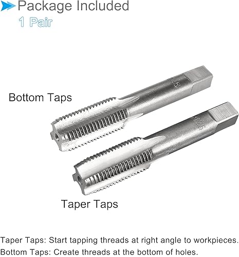 Vista 31 de Tapones de roscado a mano, rosca M14 x 1.5, herramienta métrica de aleación de acero, rosca inferior cónica