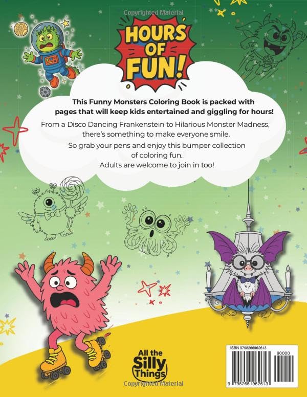 50 Funny Monsters Coloring Book for Kids: A Monster-Sized Collection of Silly Coloring Pages to Keep Kids Smiling and Coloring for Hours! (Funny Activity Books for Kids) image 3