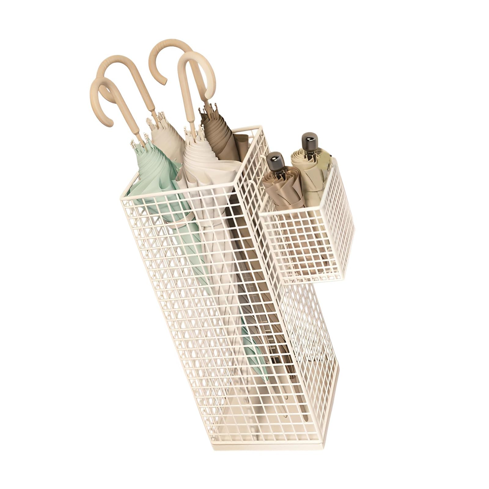 YROHGKPN Rusts Resistant Umbrellas Rack Vertical Space Saving Ventilated Grids Structure for Folding and Household Use Vertical Metal Holder
