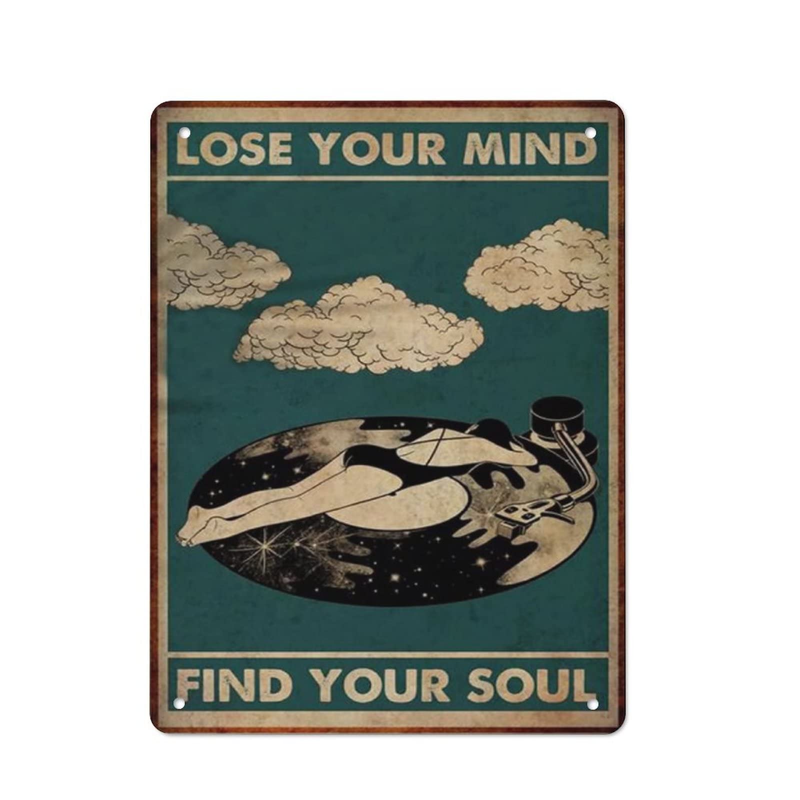 AOOEDM Lose Your Mind Find Your Soul (3) Metal Tin Sign for Home Bar Pub Kitchen Wall Art Deocr Man Cave Vintage Metal Sign Poster Plaque Signs Quotes Sign