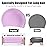 Tripsky Silicone Swim Cap,Comfortable Bathing Cap Ideal for Curly Short Medium Long Hair, Swimming Cap for Women and Men, Shower Caps Keep Hairstyle Unchanged (Purple)