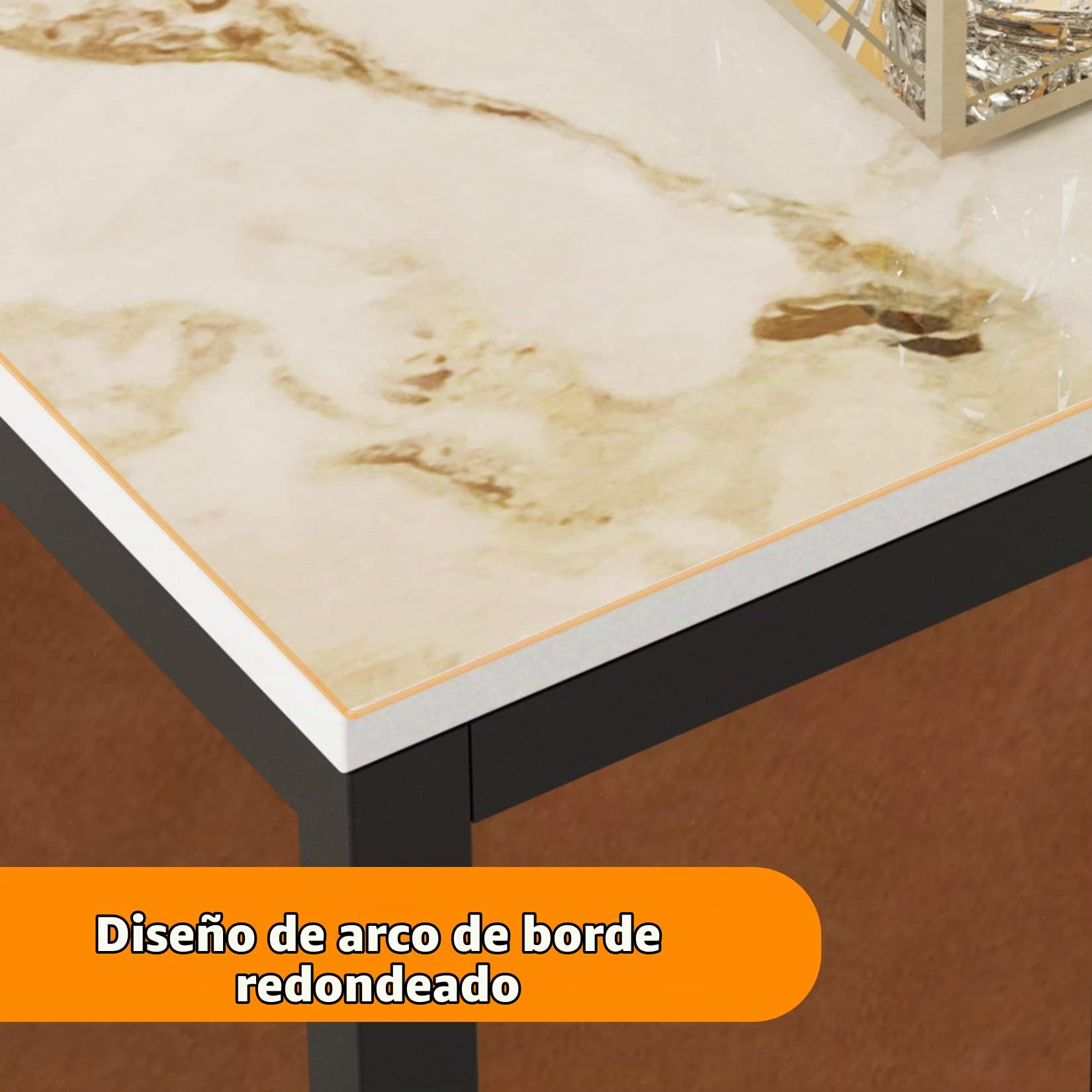 FATIVO Consola Mesa Marmol Recibidor Entrada: Mueble Auxiliar Estrecha Nórtico para Pasillo Salon Entraditas de Patas Hierros Rusticas 100x30x78,5 cm