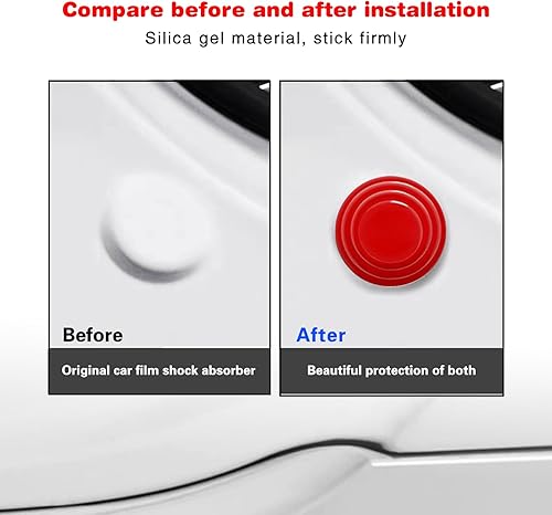 Miniatura 4 de Slykew Paquete de 20 juntas antigolpes para puerta de automóvil, calcomanías de protección anticolisión para el lado de la puerta, cojines