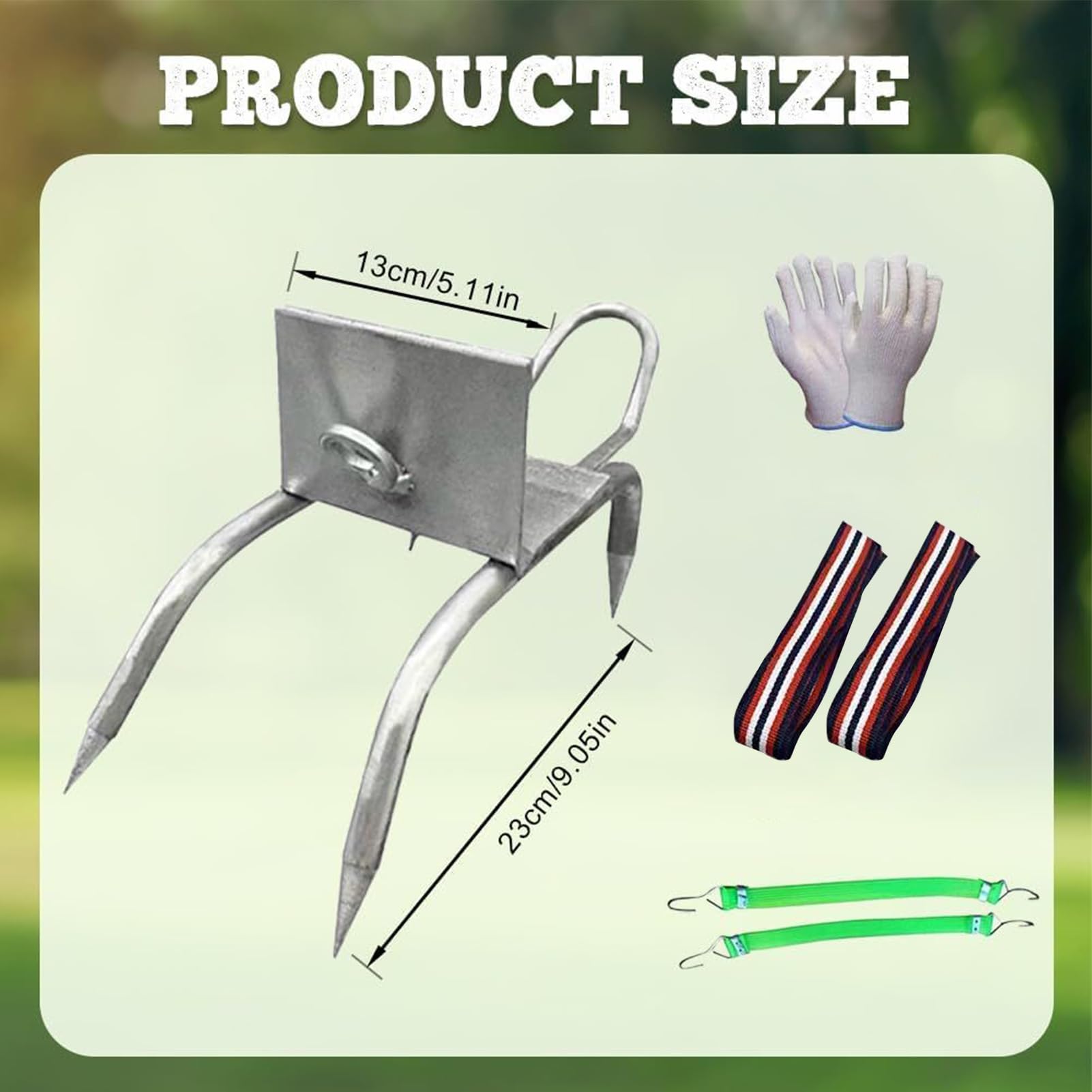 Pinchos para árbol de escalada – Construcción de acero resistente, fijación de correa estable, equipo de escalada portátil, estructura de agarre reforzada. Ideal para leñadores, construcción, caza