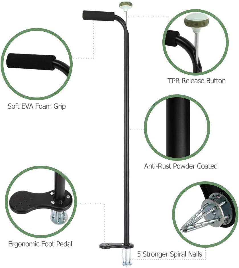 Solution4Patio Homes Garden Upgrade Stand-Up Weeder 37" Long Handle No Bend Ergonomic Weed Puller Root Removal Tool