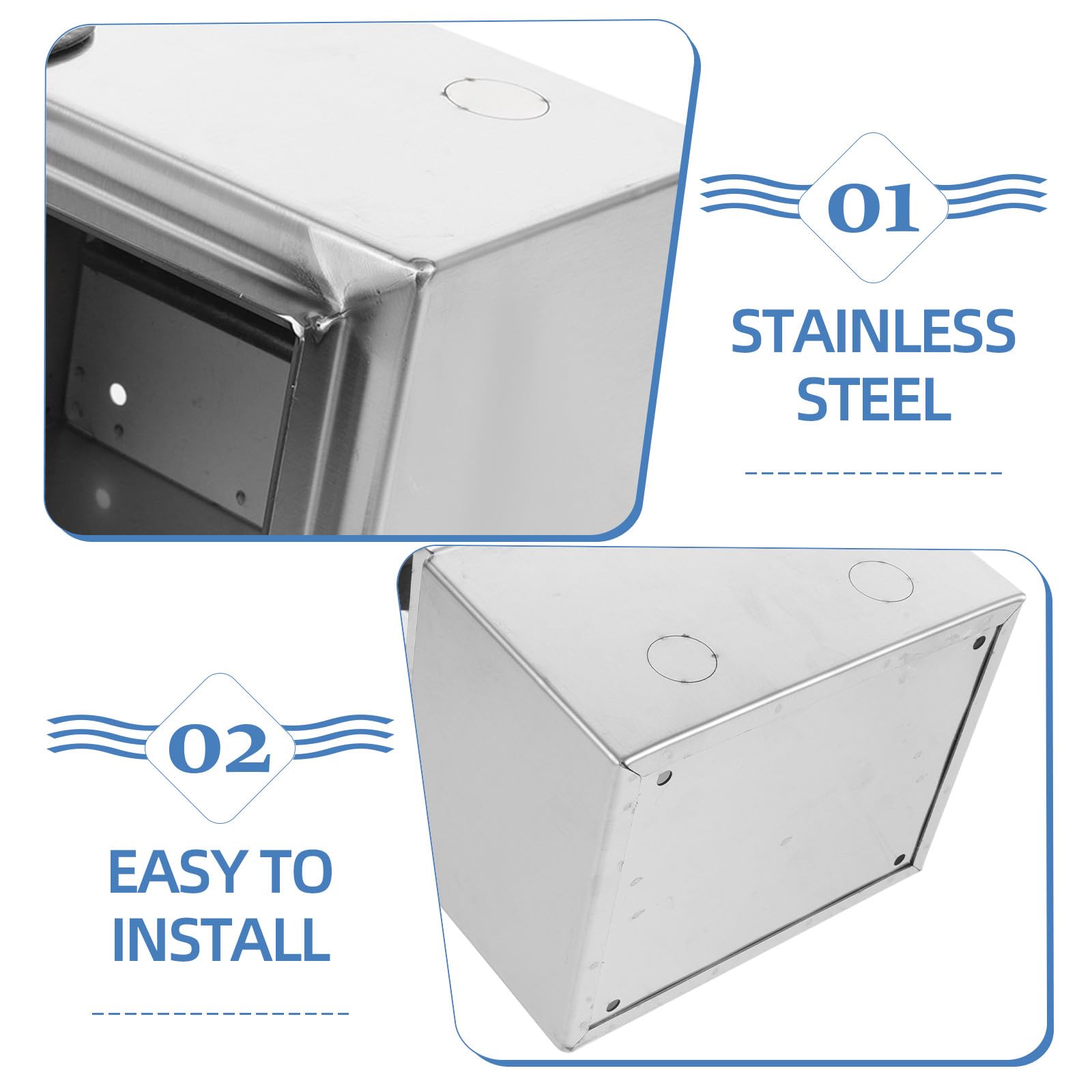 Caja de Conexiones Eléctricas de Acero Inoxidable con Cerradura, Resistente Intemperie y Fácil Mantenimiento para Estaciones de Carga Públicas y Uso Comercial Varios estilos
