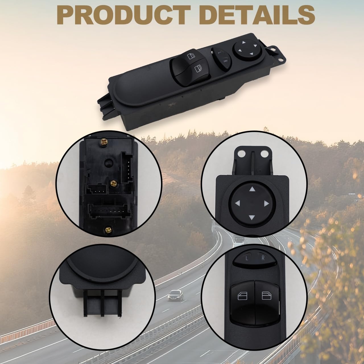 MP&PV Auto Parts Front Left Driver Side Power Window Lifter Switch for Dodge Mercedez Van Sprinter 2500 3500 W906 OE 9065451213,9065450213