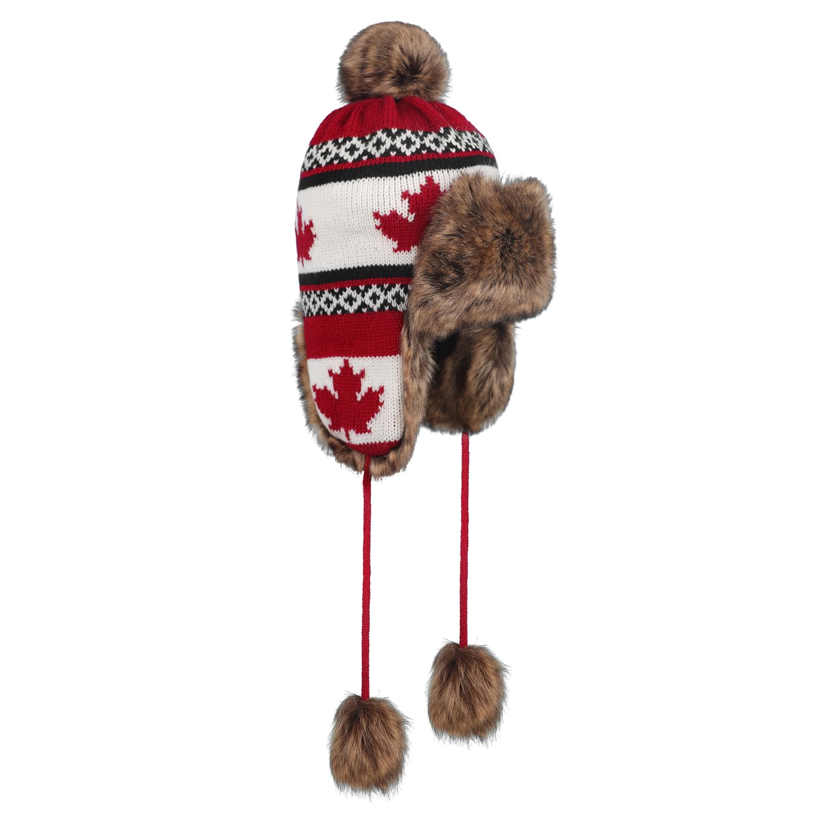 OhMill Chapka en Fausse Fourrure Chapka Suède Chapeau de Trappeur Chapeau de Chasse Russe Chaud Bonnet Tricoté avec Cache-Oreilles Anti-Vent pour Extérieur d’Hiver