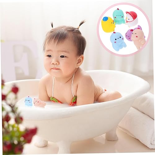 6pcs Bath for Cute Animal Squeaky Shower Bright Colors Educational Boy Girl Bathtub Fun Creative Play