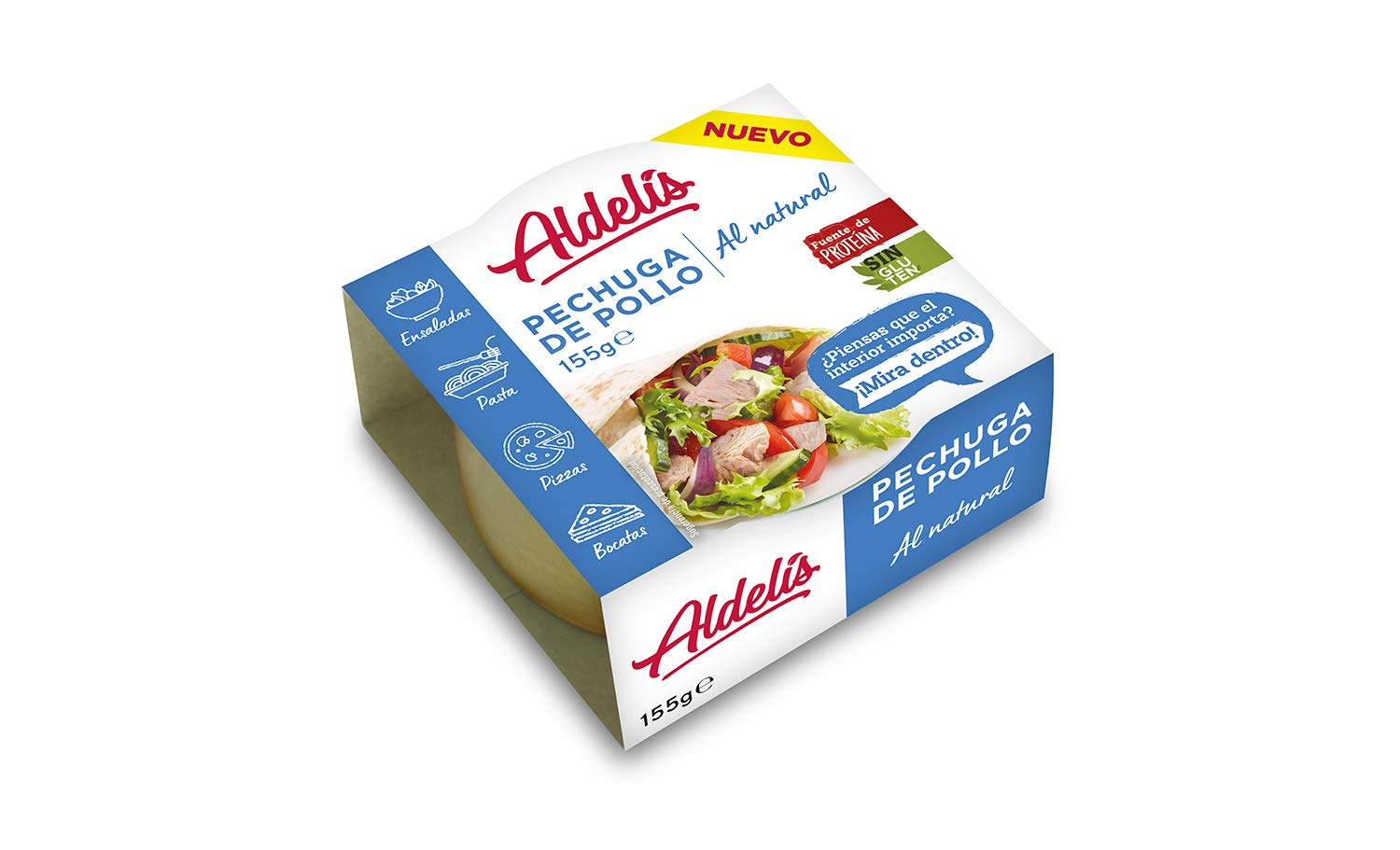 Casa Matachín Aldelís Conserva Pollo Natural Pack 155 g 12 unidades 1860 g