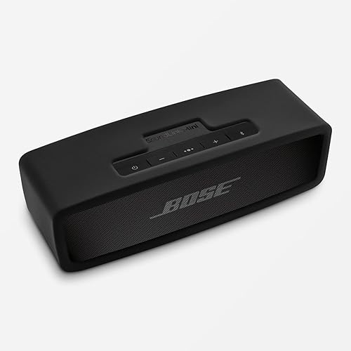 Miniatura 5 de Geiomoo Compatible con Bose SoundLink MiniMini II Funda de transporte de silicona, funda portátil resistente a arañazos y golpes (negro)