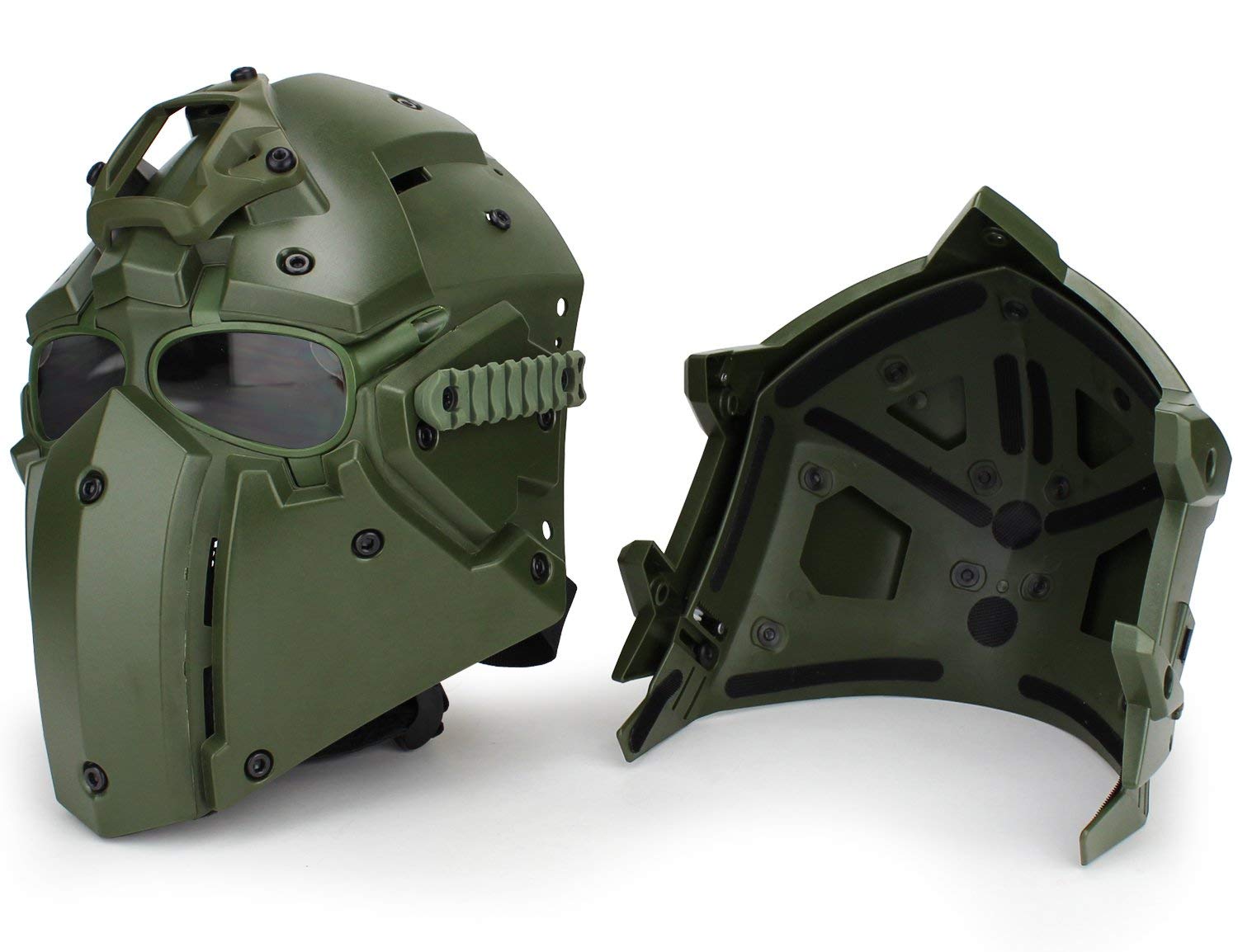Lejie Taktik Airsoft Helm – Vollgesichtshelm Mit Maske & Schutzbrille, Für Outdoor, Motorrad, Jagd, Paintball, Military Cosplay, Verstellbarer Kopfumfang 54-62 Cm, Gewicht 900g Lejie Taktik Airsoft Helm – Vollgesichtshelm Mit Maske & Schutzbrille, Für Outdoor, Motorrad, Jagd, Paintball, Military Cosplay, Verstellbarer Kopfumfang 54-62 Cm, Gewicht 900g