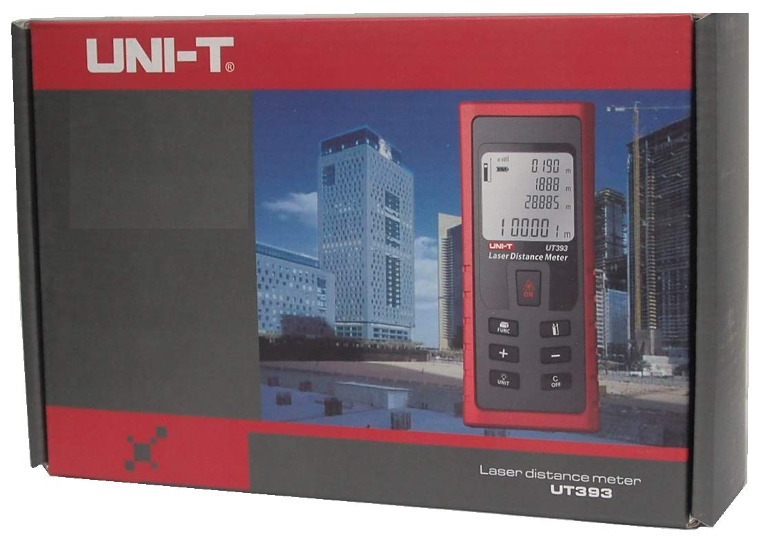 Distanza di misurazione del misuratore di distanza laser UT393: 0,05-100 metri - Area/Volume: m²/ft²/m³/ft³
