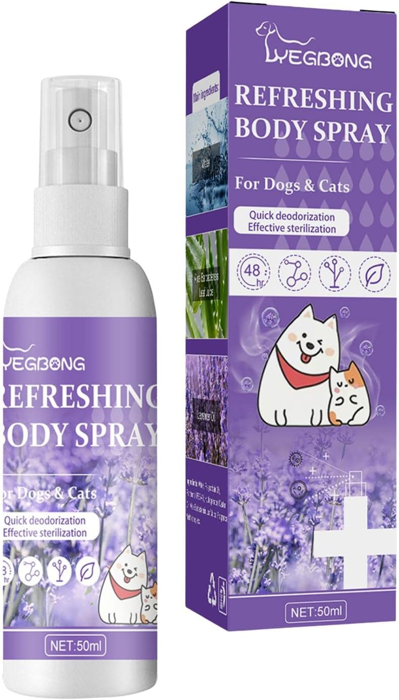 3 Pcs 50ml Dog Deodorant Spray Pet Anti Itch Spray and Scent