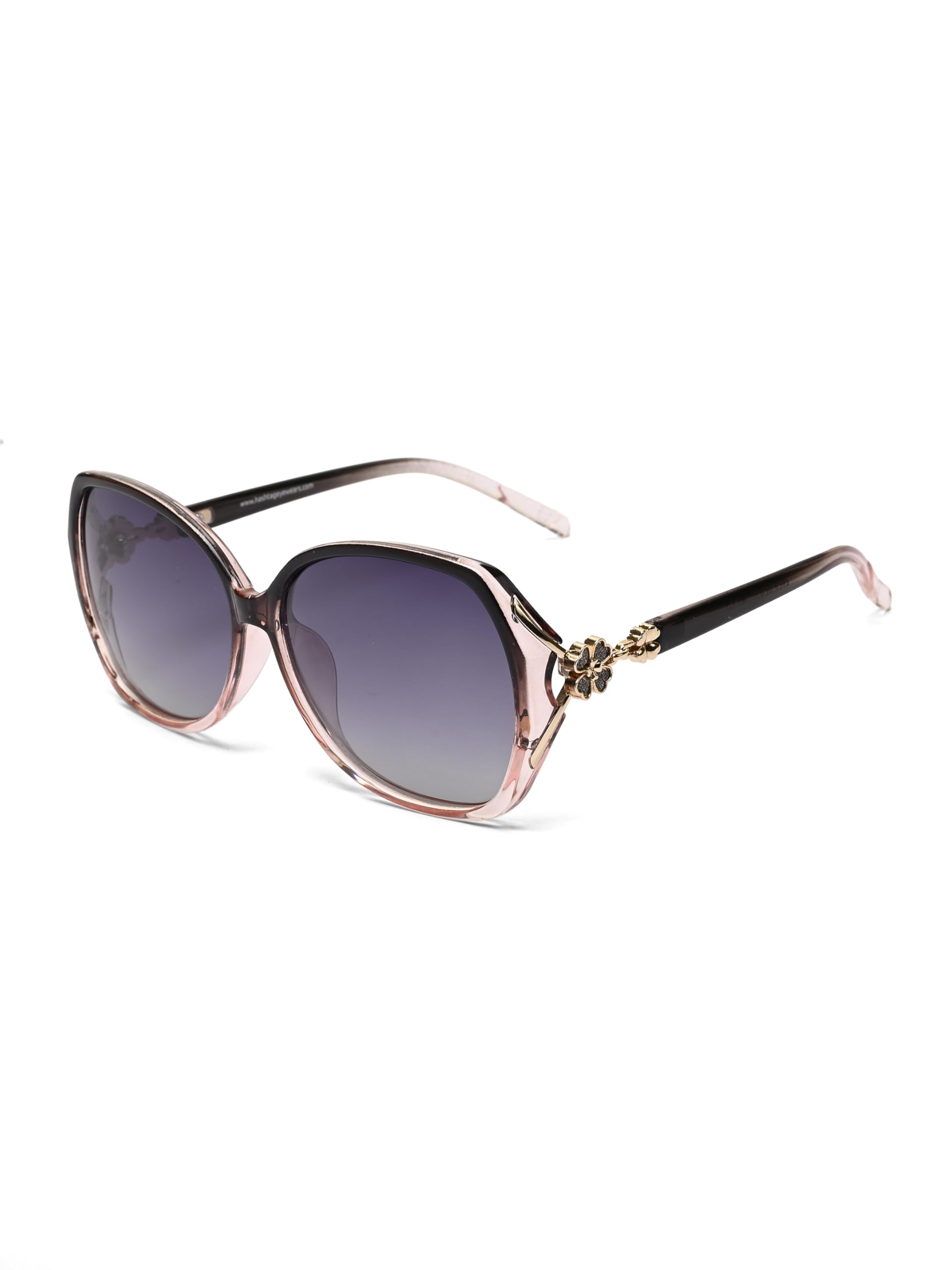 Fyra Gradient Pink Large Full Rim Butterfly Polarized Sunglasses for Women-image-3