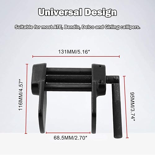 Miniatura 5 de RULLINE Herramienta de Prensa de Calibrador de Freno de Servicio Pesado Esparcidor de Pastillas de Freno de Disco Herramienta Compresora de Pistón