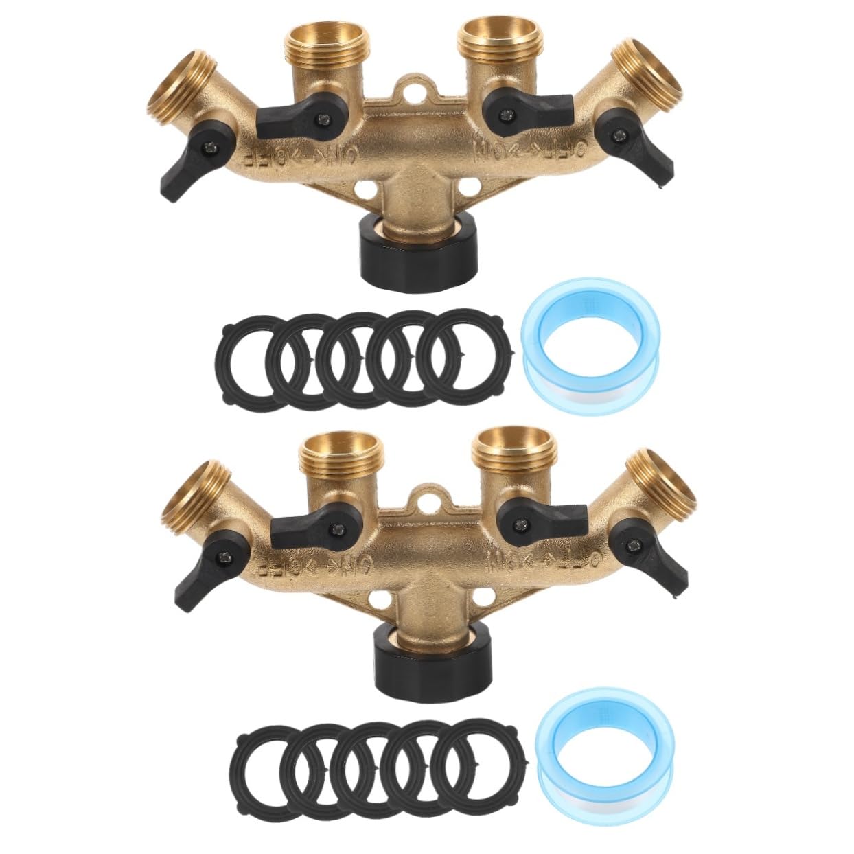DOITOOL 2 Juegos De Adaptadores De Conector De Manguera De Jardín Divisor De Manguera Adaptador De Grifo De Latón Rápido para Uso En Exteriores